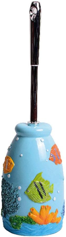 LEYIJU Seabed Fish Swab Toilet Brush, Made of Soft Resin, removes Bacterial Stains 35.5cm high, 17cm Wide