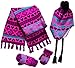 N'Ice Caps Little Girls and Infants Sherpa Lined Knitted 3 PC Set with Designs