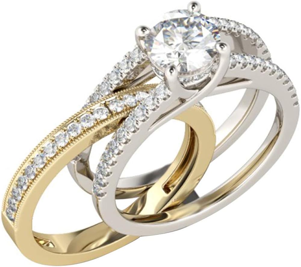 Dividiamonds 9ct White &amp; Yellow Gold Plated 2.45Ct Round