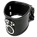 Davidsource Locking Posture O Ring Collar Black Faux Double Leather Neck Belt Adjustable Lockable Choker Collar Restraint Head Harness BDSM Adult Sex Toy