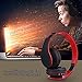 Fetta Wired On Ear Headphones with 3.5mm Audio Cable Wireless Stereo Bluetooth Headphones with Mic Protable Headsets Earphones for Smartphones,PC,Laptop,MP3 Player and More (Red)