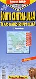 Image de B&B USA4: Texas & South Central Laminated Road Map (Road Maps)