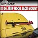 AUXMARAT for Jeep Wrangler 87-06 Yj & Tj Locking Hood Hinge High Lift Farm Jack Mount
