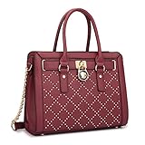 MMK Collection Fashion Handbag(20-7102) ~Packlock Handbag for Women & Signature fashion Designer Purse~ Perfect & Women Satchel Purse (XL-20-7102-BD)