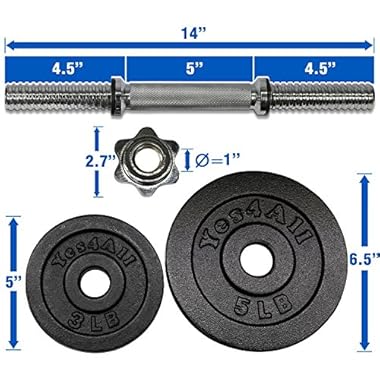 Yes4All Adjustable Dumbbells 40, 50, 52.5, 60, 105 to 200 lbs