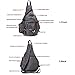 DDDH Large Sling Bags Crossbody Backpack 14.1-Inch Chest Daypack Travel Bag Book Bag for Men&Women(Grey)