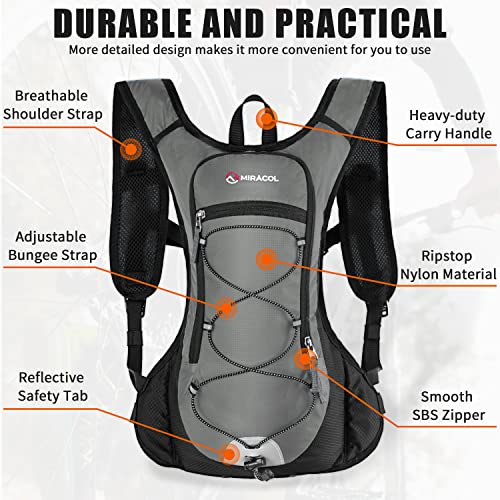 MIRACOL Hydration Backpack, Small Water Backpack with 2L BPAFree