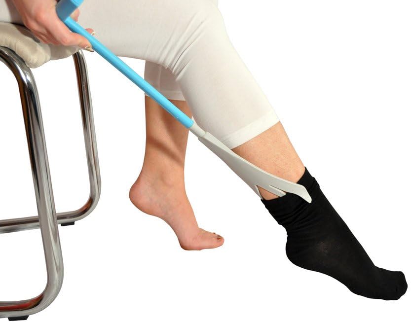 Sock AID Easy On & Easy Off - Sock Slider - Dressing Aid for Socks - Kit & Shoe Horn | Pain Free No Bending, Stretching or Straining System That Packs up for Convenient Travel: Health & Personal Care