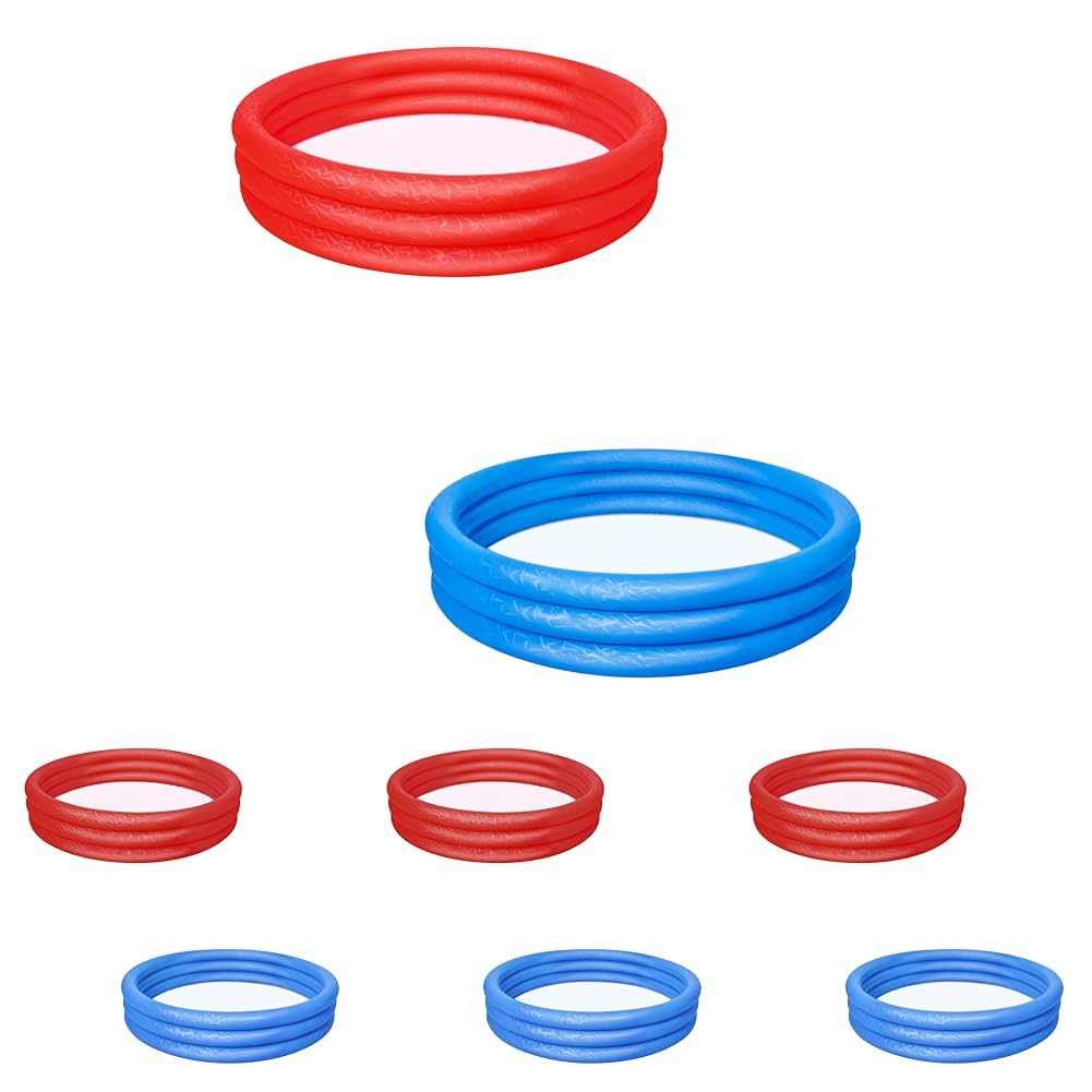 Bestway Play Paddling Pool | Inflatable Garden Pool for Toddlers and Kids, 1.83 m x 33 cm, Ages 2+, Assorted Colours (Pack of 4)