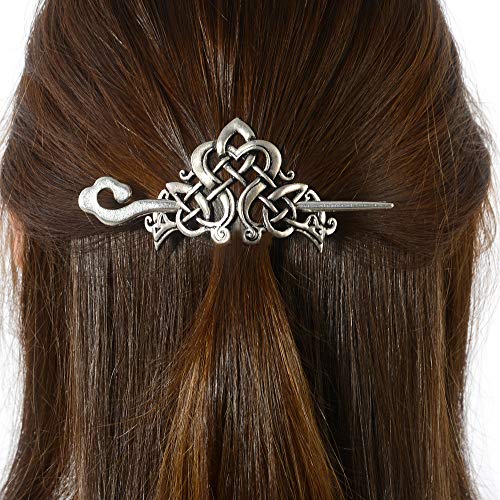 image for LQQQL Viking Celtic Hair Sticks Hairpin-Viking Hair Clip Sticks for Lo