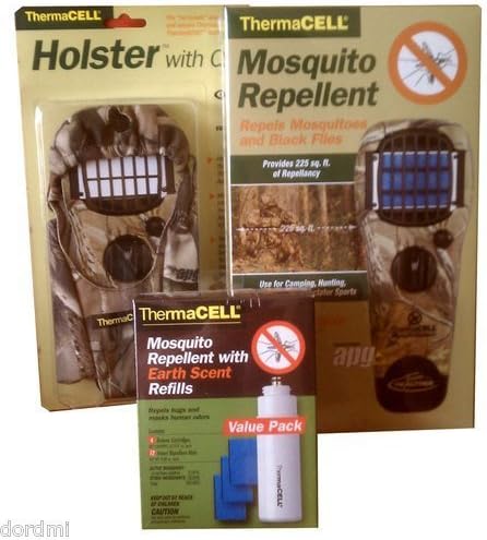 Schawbell corporation Thermacell Mosquito Repellent Kit: Camo Appliance APG+Realtree Holster+Earht Scent Refill Value Pack