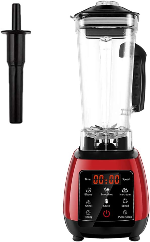 TJQTJQ Digital Touchpad Blenders, 2L Automatic Professional Mixer Juicer High Power 45000RPM Food Processor Ice Smoothies Maker Fruit Juicer,Red