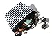 Flowertree Women's Waterproof Canvas PVC Coated Lunch Tote Bag Black & White Stripes +Box Package