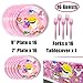 49 Shark Party Supplies, Birthday Party Dessert Set, 32 pcs 9 + 7 Inch Party Paper Plates, 16 pcs