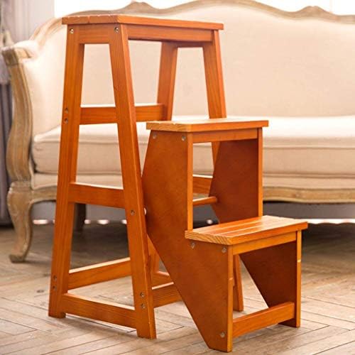 折りたたみ式無垢階段 階段用スツール 家庭用階段 収納階段 フラワースタンド セール商品 多機能家庭用折りたたみ椅子 スツール 色 ライトウォールナット