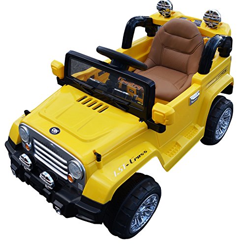 yellow kids jeep