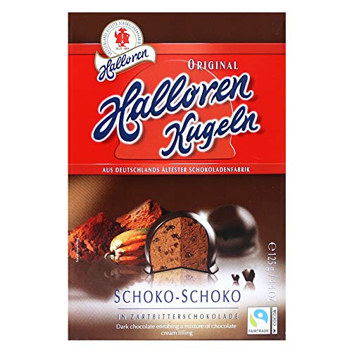 3er Pack Original Halloren Kugeln Brownie (3 x 125 g) Hallorenkugeln Halloren Schokolade – Bild 3