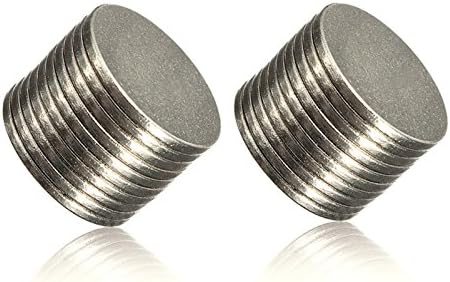 Bulk Pack of Thin Round Disc Magnets 1.26 in x 0.08 in for Arts and Crafts, Hobbies, Science, Office, Refrigerators, Scientific, Industrial and DIY Projects