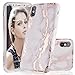 iPhone X Case , HICIECOO iPhone 10 Case Marble Protective Metallic Rose Gold Design Clear Bumper Glossy TPU Soft Rubber Silicone Cover For Apple iPhone X (2017) (5.8 Inch)