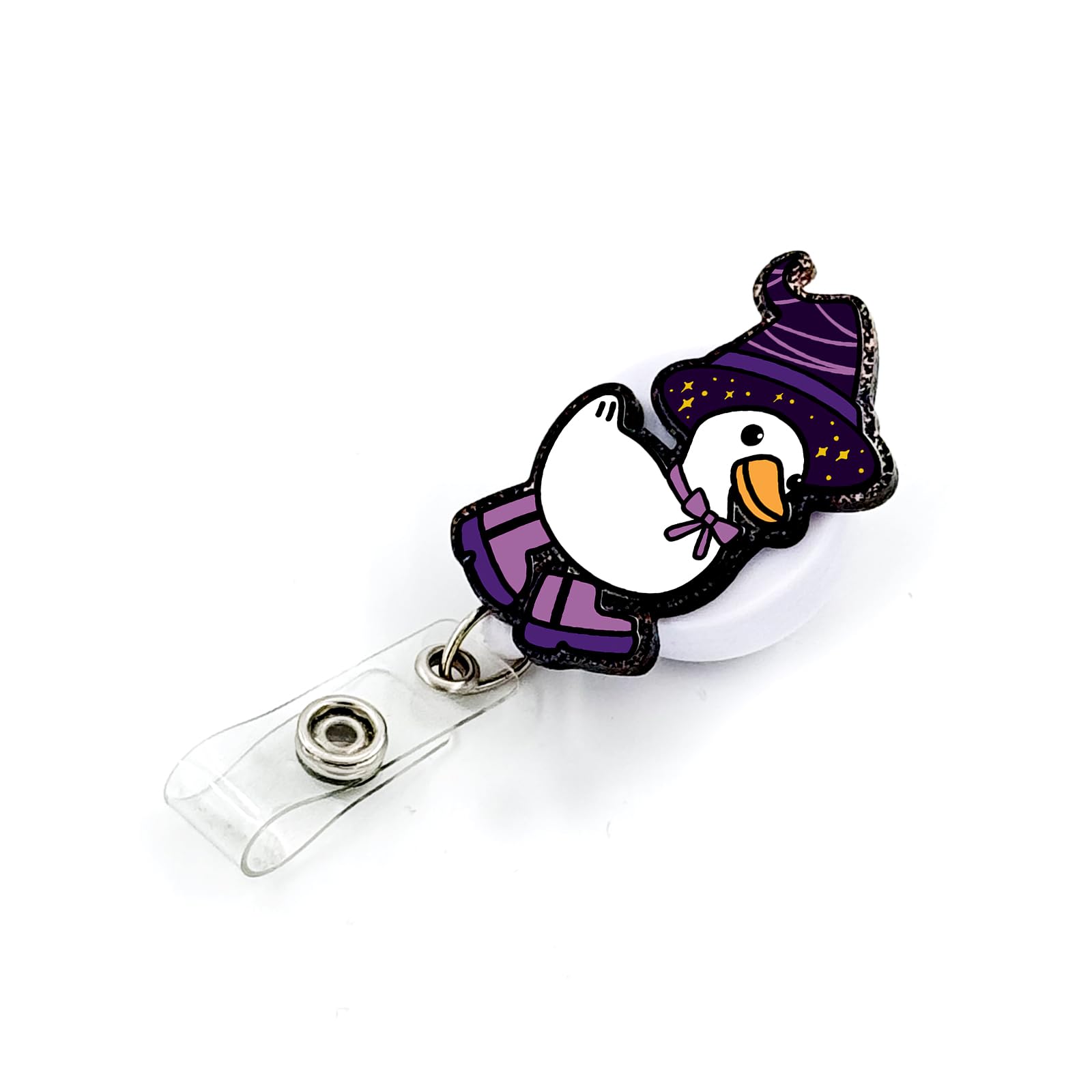 Photo 1 of *** 2 pack&&***Halloween Badge Reel Retractable with ID Clip Funny Goose Acrylic Badge Clip for Holiday RN CNA Nurse Students Nursing Teacher Office
