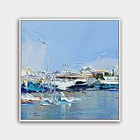 Framed Canvas Wall Art Abstract Canvas Prints Home Artwork Decoration for Living Room,Bedroom - 16x16 inches