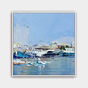 Framed Canvas Wall Art Abstract Canvas Prints Home Artwork Decoration for Living Room,Bedroom - 16x16 inches