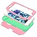 iPhone 6 Case 4.7, iPhone 6 Cases Hard Cover Shell TPU Rubber 2 Piece Ultra Slim Thin Bumper Covers Apple iPhone 6S Case Durable Protective Design Hybrid Defender Heavy Duty Shockproof (Pink Aqua)