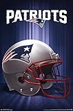 New England Patriots Helmet Logo NFL Sports Poster 22 x 34in