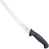 Mercer Culinary M23880 Millennia Black Handle, 10-Inch Curved Wavy Edge, Bread Knife