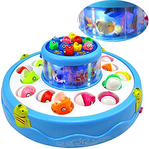 electreca fish catching game toy for kids, musical rotating fish