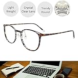 Reading Glasses Round Computer Readers for Women Men Eyeglasses Frames for Prescription Lens