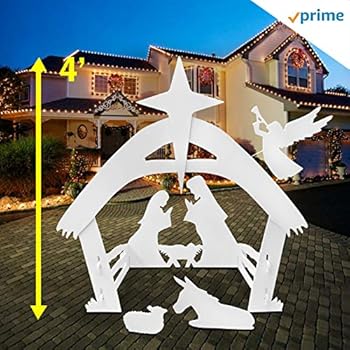 Amazon.com: Teak Isle Christmas Outdoor Nativity Set, Yard 