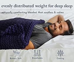 100% Cotton Handmade Chunky Knit Weighted Blanket
