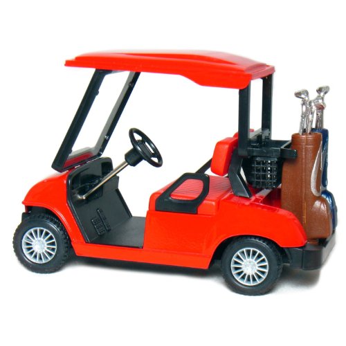 4" Die-cast Metal Golf Cart Model (Red)