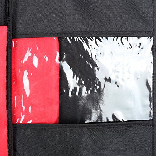 Kernorv 43" Breathable Dust-proof Garment Bags, Suit Bag with Clear Window, Garment Bags for Storage or Travel, Garment Bag Covers for Luggage, Suits, Coats, Jackets or Dresses, Set of 3 (Black)