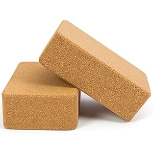 Lixada Yoga Block Cork Wood Yoga Brick Soft EVA Foam High Density Yoga Block to Support Poses
