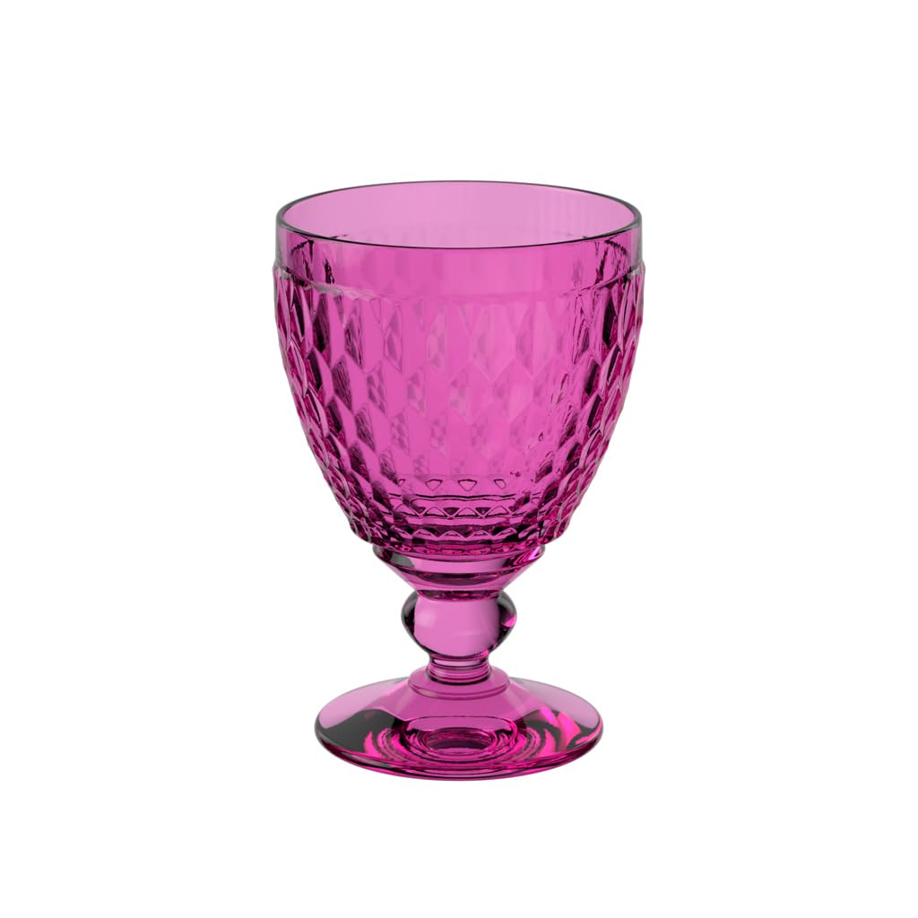 Villeroy & Boch - Boston Berry Water Glass, 250 ml, Crystal Glass for Soft Drinks, Dishwasher-Safe, Pink