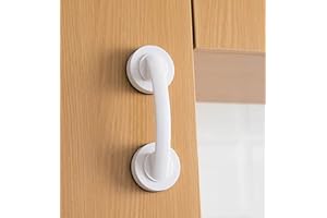 YIDELAI - Suction Cup Door Handle, Glass Door Handle, Refrigerator, Drawer, Bathroom, Suction Cup armrest, Bathtub Shower Handle, Kitchen Drawer Cabinet Handle (Large White)