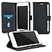 iPhone 6s Plus Case, Apple iPhone 6s Plus Wallet Case, rooCASE Prestige Leather PU Flip Wallet Case Folio Stand Lightwight Cover for Apple iPhone 6s Plus (5.5), Black