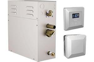 Delta Faucet SimpleSteam 10kW Steam System Kit Chrome, Includes 10kW Steam System Generator, Square Digital System Control, Square Steam Head, Lumicoat Chrome 5P-EST010-PR