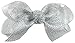 Glitter Ribbon, Metallic Silver Ribbon for Crafts - HipGirl Sparkle Ribbon for Dance, Cheerleader, Party Favor, Christmas Holiday Gift Wrapping (25yd 1
