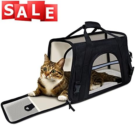 Small Pet Carrier(Under 8LB), GDPETS Airline Approved Soft Sided Dog Cat Carrier Premium Portable Foldable Carriers Bag with Fleece Bedding Designed for Small or Medium Dog and Cat When Outdoor and Tr