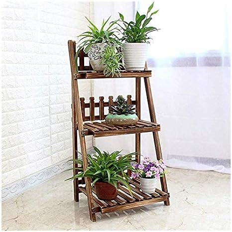 chishizhenxiang Vitrina de Flores Madera con 3 estantes para ...