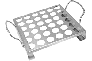 BBQ-Aid Jalapeno Poppers Grill Rack with Handles - Jalapeno Popper Holder for Grill - Easy to Pick Up - Chicken Legs & Wings or Chili - 36 Capacity Racks- BBQ Grill and Smoker Accessories