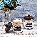 Amolliar Mason Jar Bathroom Vanity Organizer - Rustic Farmhouse Decor Bronze Bathroom Accessories -- Qtip Dispenser Holder Canister Glass for Q-tips,Cotton Swabs,Rounds,Ball,Flossers / Bronze,2-Pack