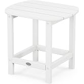 POLYWOOD SBT18WH South Beach 18" Outdoor Side Table, White