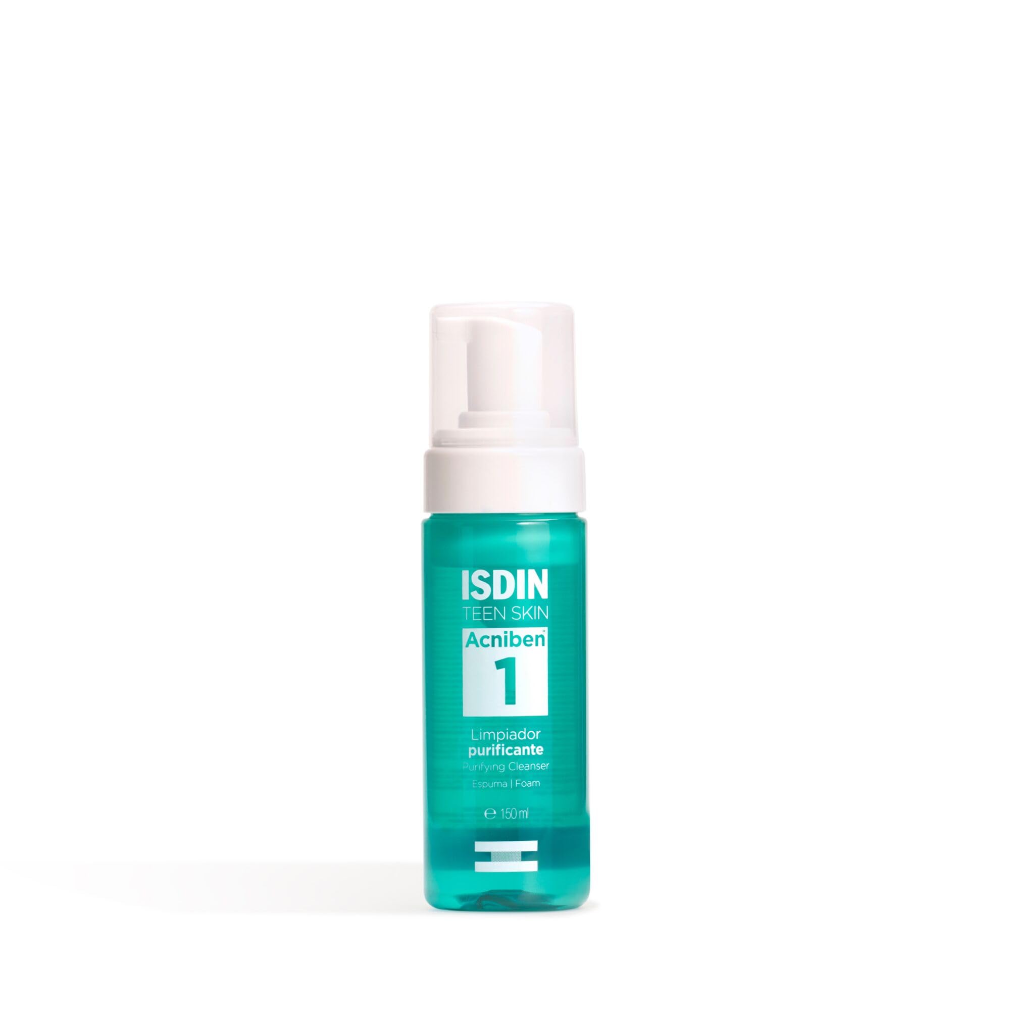 Isdin Acniben Teen Skin Foam Cleanser | Purifying cleanser to combat acne 1 x 150ml,