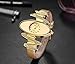 Affute Luxury Gold Women Watch with Crystal Rhinestone Leather Band Strap