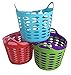 Assorted Colors Leightweight Storage Organizer Handle Basket, Set of 5