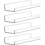 CY craft Clear Acrylic Floating Shelves Display Ledge, 5 MM Thick Wall Mounted Storage Shelf for Kitchen/Bathroom/Office,Invi